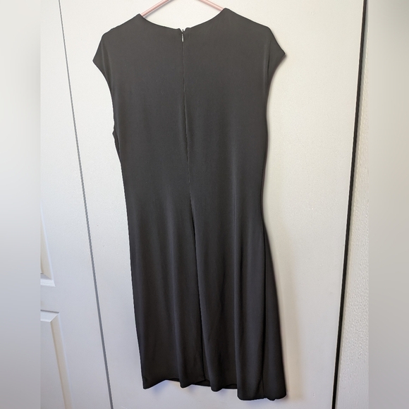 LAUREN RALPH LAUREN Dress Plus Size Festive Black Midi Lenght Size 16 Back Zip - Picture 8 of 12